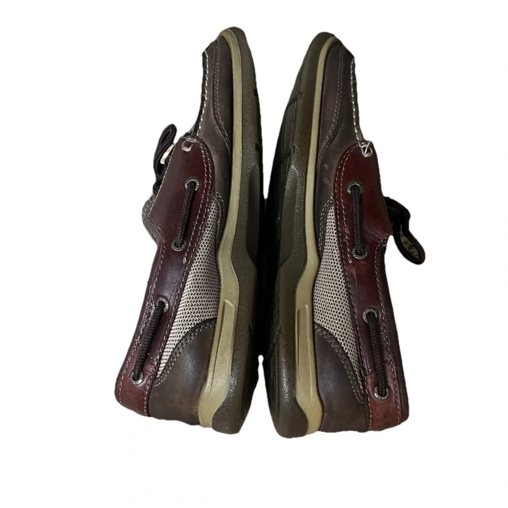 Sperry Top-Sider Brown Leather Boat Shoes Men’s 10.5M Classic Nautical Preppy